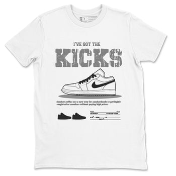 AJ1 Wolf Grey shirts to match jordans I've Got the Kicks sneaker match tees Air Jordan 1 Wolf Grey SNRT Sneaker Tees streetwear brand White 2 unisex cotton tee