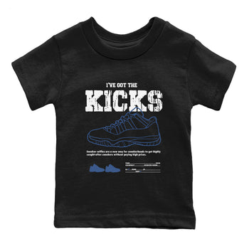 Air Jordan 11 Diffused Blue shirts to match jordans I've Got The Kicks sneaker match tees 11s Diffused Blue SNRT Sneaker Release Tees Youth Baby Black 2 crew neck shirts