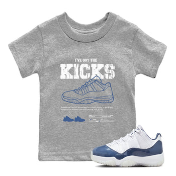 Air Jordan 11 Diffused Blue shirts to match jordans I've Got The Kicks sneaker match tees 11s Diffused Blue SNRT Sneaker Release Tees Youth Baby Heather Grey 1 crew neck shirts