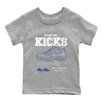 Air Jordan 11 Diffused Blue shirts to match jordans I've Got The Kicks sneaker match tees 11s Diffused Blue SNRT Sneaker Release Tees Youth Baby Heather Grey 2 crew neck shirts