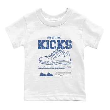 Air Jordan 11 Diffused Blue shirts to match jordans I've Got The Kicks sneaker match tees 11s Diffused Blue SNRT Sneaker Release Tees Youth Baby White 2 crew neck shirts