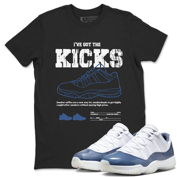 Air Jordan 11 Diffused Blue shirts to match jordans I've Got The Kicks sneaker match tees 11s Diffused Blue SNRT Sneaker Release Tees unisex cotton Black 1 crew neck shirts