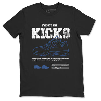 Air Jordan 11 Diffused Blue shirts to match jordans I've Got The Kicks sneaker match tees 11s Diffused Blue SNRT Sneaker Release Tees unisex cotton Black 2 crew neck shirts