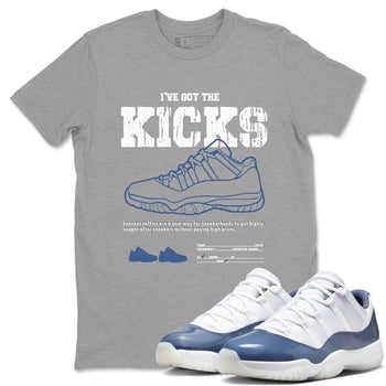 Air Jordan 11 Diffused Blue shirts to match jordans I've Got The Kicks sneaker match tees 11s Diffused Blue SNRT Sneaker Release Tees unisex cotton Heather Grey 1 crew neck shirts