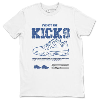 Air Jordan 11 Diffused Blue shirts to match jordans I've Got The Kicks sneaker match tees 11s Diffused Blue SNRT Sneaker Release Tees unisex cotton White 2 crew neck shirts