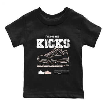 11s Legend Pink shirts to match jordans I've Got The Kicks sneaker match tees Air Jordan 11 Legend Pink SNRT Sneaker Tees streetwear brand Baby and Youth Black 2 cotton tee