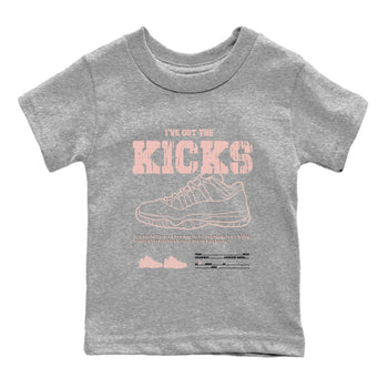 11s Legend Pink shirts to match jordans I've Got The Kicks sneaker match tees Air Jordan 11 Legend Pink SNRT Sneaker Tees streetwear brand Baby and Youth Heather Grey 2 cotton tee