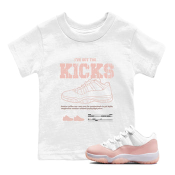 11s Legend Pink shirts to match jordans I've Got The Kicks sneaker match tees Air Jordan 11 Legend Pink SNRT Sneaker Tees streetwear brand Baby and Youth White 1 cotton tee