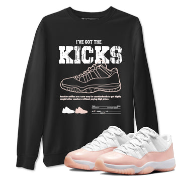 11s Legend Pink shirts to match jordans I've Got The Kicks sneaker match tees Air Jordan 11 Legend Pink SNRT Sneaker Tees streetwear brand Black 1 unisex cotton tee