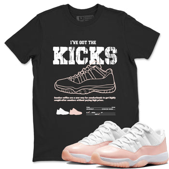 11s Legend Pink shirts to match jordans I've Got The Kicks sneaker match tees Air Jordan 11 Legend Pink SNRT Sneaker Tees streetwear brand Black 1 unisex cotton tee