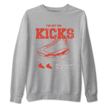 13s Dune Red shirts to match jordans I've Got The Kicks sneaker match tees Air Jordan 13 Dune Red SNRT Sneaker Tees streetwear brand Heather Grey 2 unisex cotton tee
