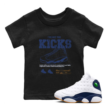 13s Midnight Navy shirts to match jordans I've Got The Kicks sneaker match tees Air Jordan 13 Midnight Navy match shoes to clothes SNRT Sneaker Tees Youth Baby Black 1 tee
