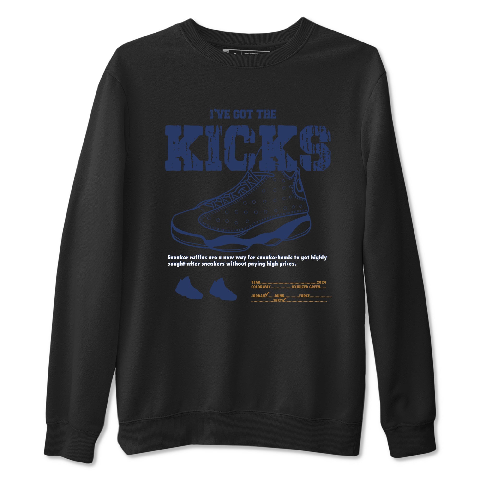 13s Midnight Navy shirts to match jordans I've Got The Kicks sneaker match tees Air Jordan 13 Midnight Navy match shoes to clothes SNRT Sneaker Tees unisex cotton Black 2 shirts