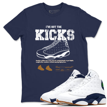 13s Midnight Navy shirts to match jordans I've Got The Kicks sneaker match tees Air Jordan 13 Midnight Navy match shoes to clothes SNRT Sneaker Tees unisex cotton Navy 1 shirts
