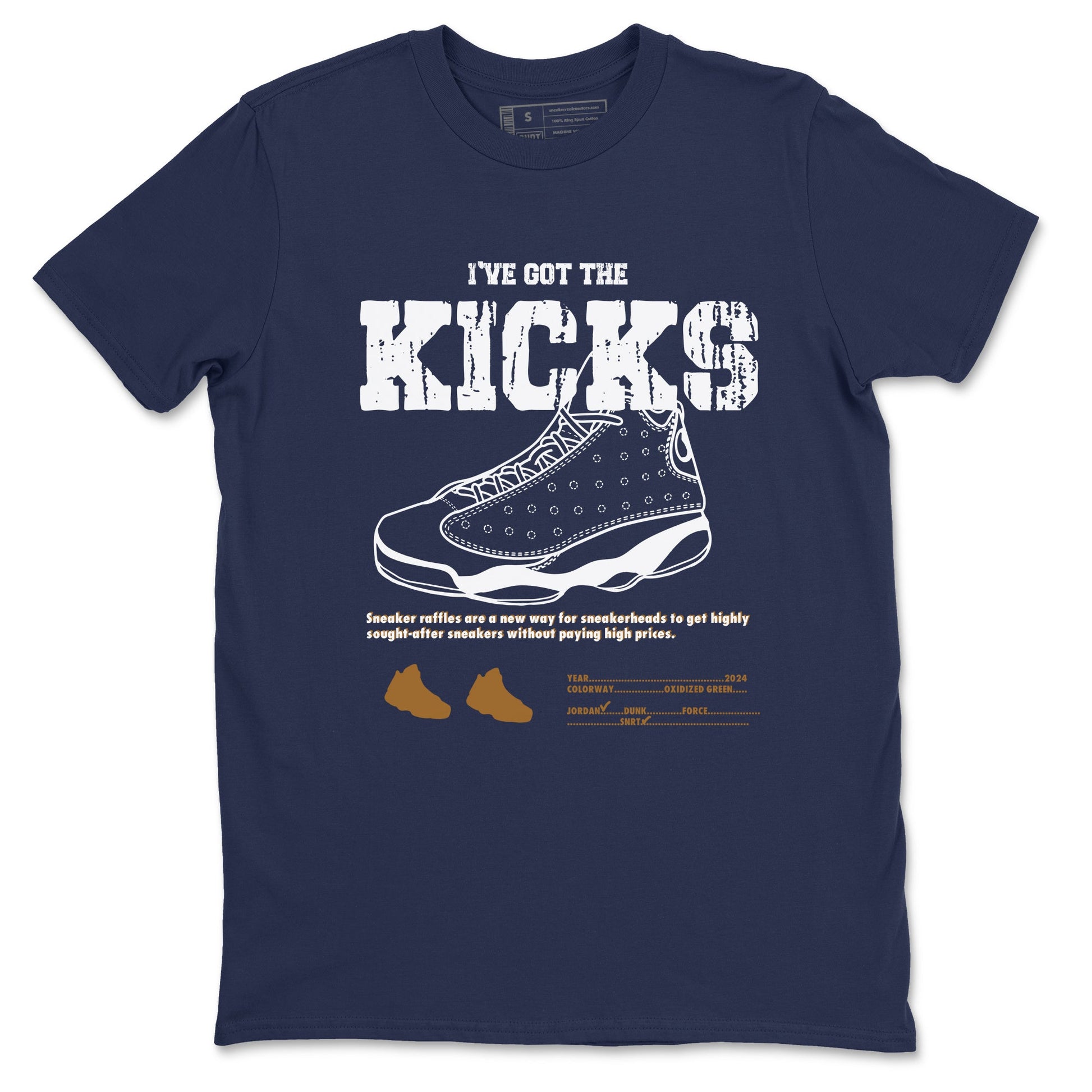13s Midnight Navy shirts to match jordans I've Got The Kicks sneaker match tees Air Jordan 13 Midnight Navy match shoes to clothes SNRT Sneaker Tees unisex cotton Navy 2 shirts