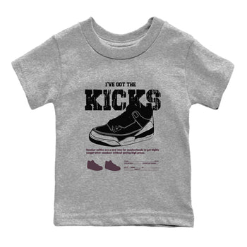 3s A Ma Maniere x Black shirts to match jordans I've Got The Kicks sneaker match tees Air Jordan 3 A Ma Maniere x Black SNRT Sneaker Tees streetwear brand Baby and Youth Heather Grey 2 cotton tee