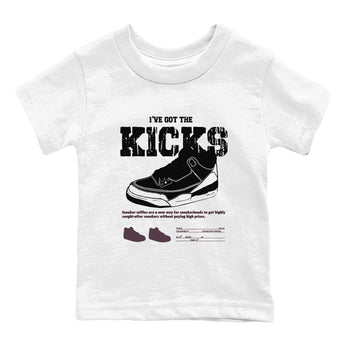 3s A Ma Maniere x Black shirts to match jordans I've Got The Kicks sneaker match tees Air Jordan 3 A Ma Maniere x Black SNRT Sneaker Tees streetwear brand Baby and Youth White 2 cotton tee