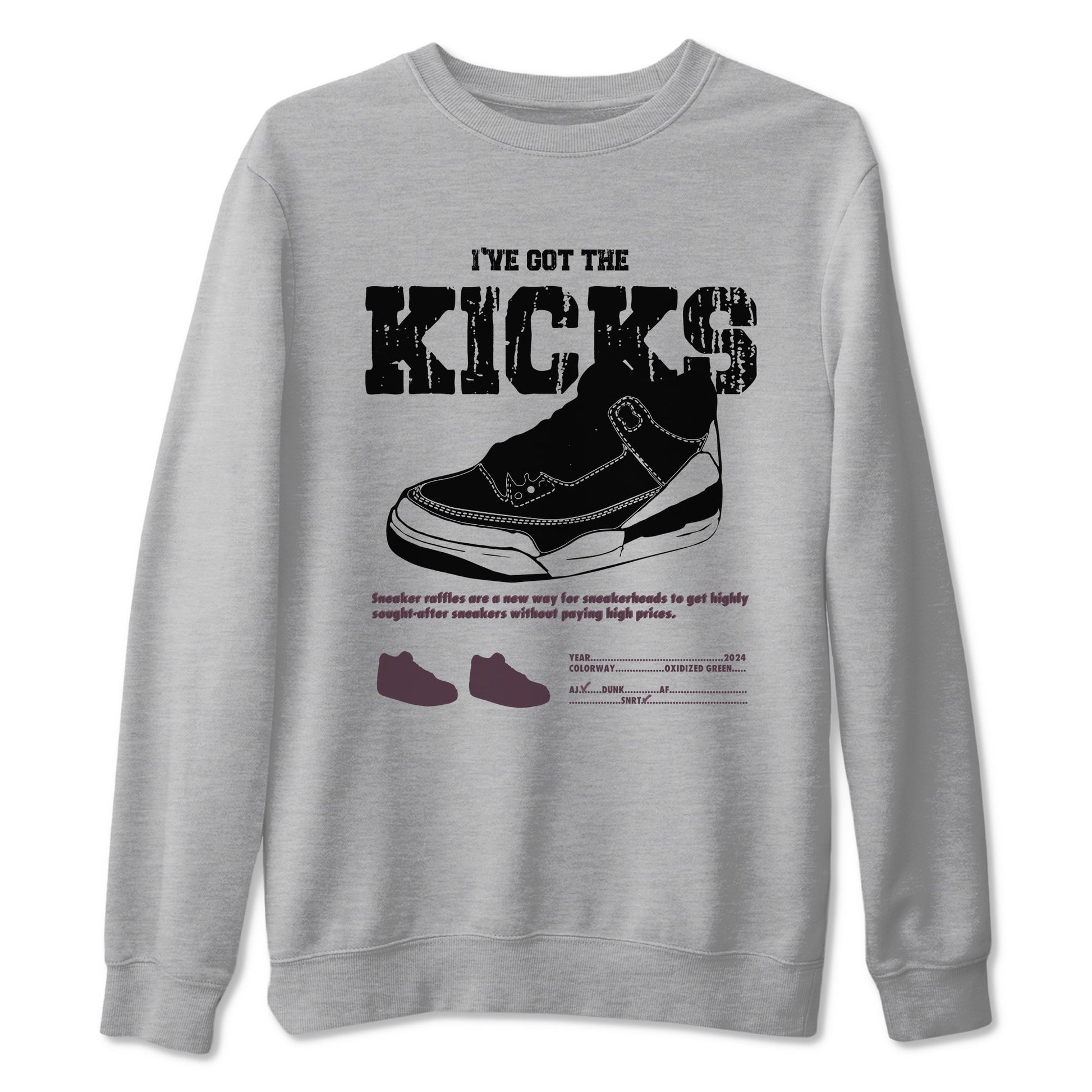3s A Ma Maniere x Black shirts to match jordans I've Got The Kicks sneaker match tees Air Jordan 3 A Ma Maniere x Black SNRT Sneaker Tees streetwear brand Heather Grey 2 unisex cotton tee