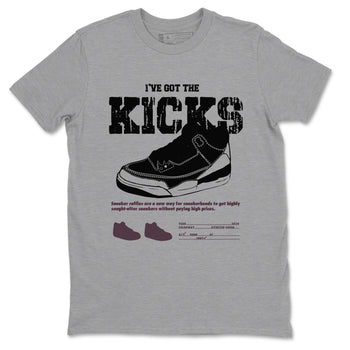 3s A Ma Maniere x Black shirts to match jordans I've Got The Kicks sneaker match tees Air Jordan 3 A Ma Maniere x Black SNRT Sneaker Tees streetwear brand Heather Grey 2 unisex cotton tee