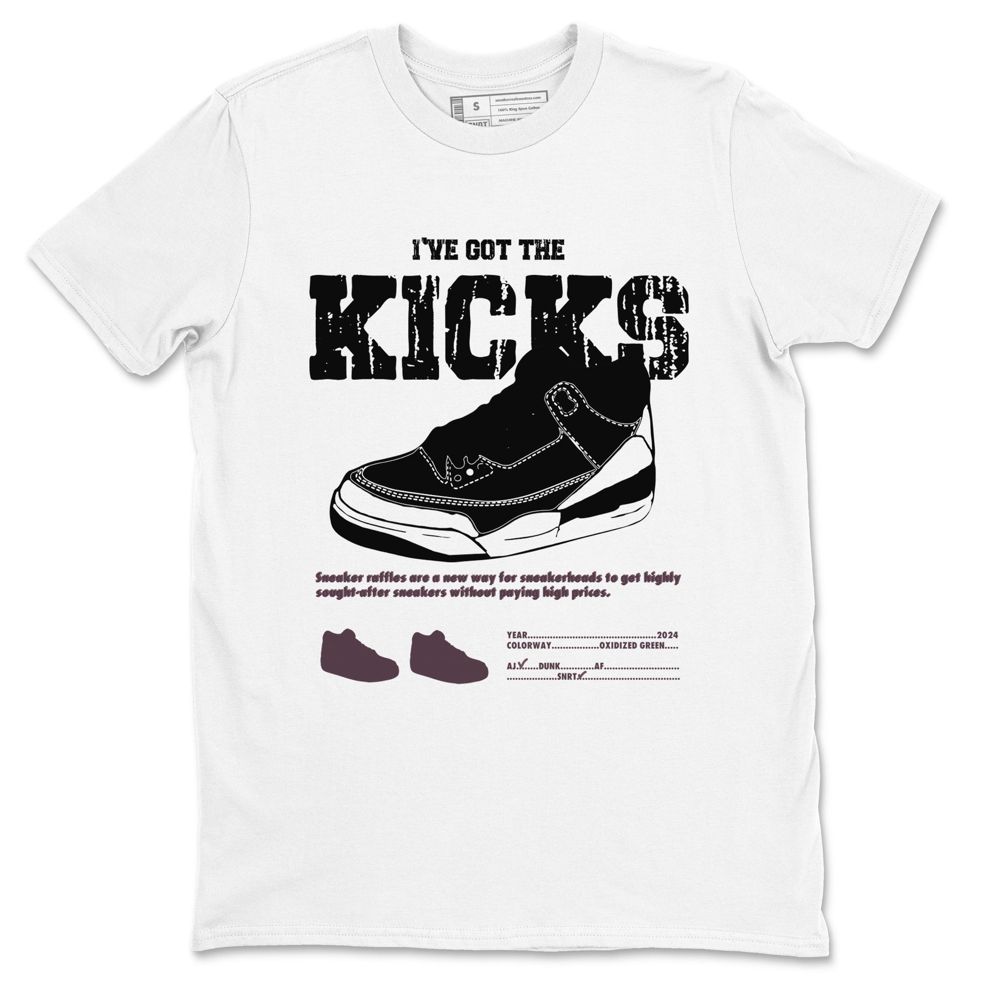 3s A Ma Maniere x Black shirts to match jordans I've Got The Kicks sneaker match tees Air Jordan 3 A Ma Maniere x Black SNRT Sneaker Tees streetwear brand White 2 unisex cotton tee