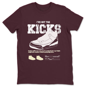 AJ3 A Ma Maniere x Burgundy Crush shirts to match jordans I've Got The Kicks sneaker match tees A Ma Maniére x Air Jordan 3 "Burgundy Crush" SNRT Sneaker Tees streetwear brand Maroon 2 unisex cotton tee