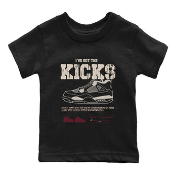 4s A Ma Maniere x Fossil Stone shirts to match jordans I've Got The Kicks sneaker match tees 4s A Ma Maniere x Fossil Stone match shoes to clothes SNRT Sneaker Tees Youth Baby Black 2 tee