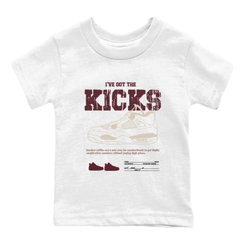 4s A Ma Maniere x Fossil Stone shirts to match jordans I've Got The Kicks sneaker match tees 4s A Ma Maniere x Fossil Stone match shoes to clothes SNRT Sneaker Tees Youth Baby White 2 tee
