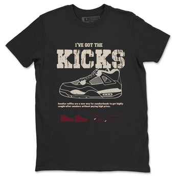 4s A Ma Maniere x Fossil Stone shirts to match jordans I've Got The Kicks sneaker match tees 4s A Ma Maniere x Fossil Stone match shoes to clothes SNRT Sneaker Tees unisex cotton Black 2 shirts