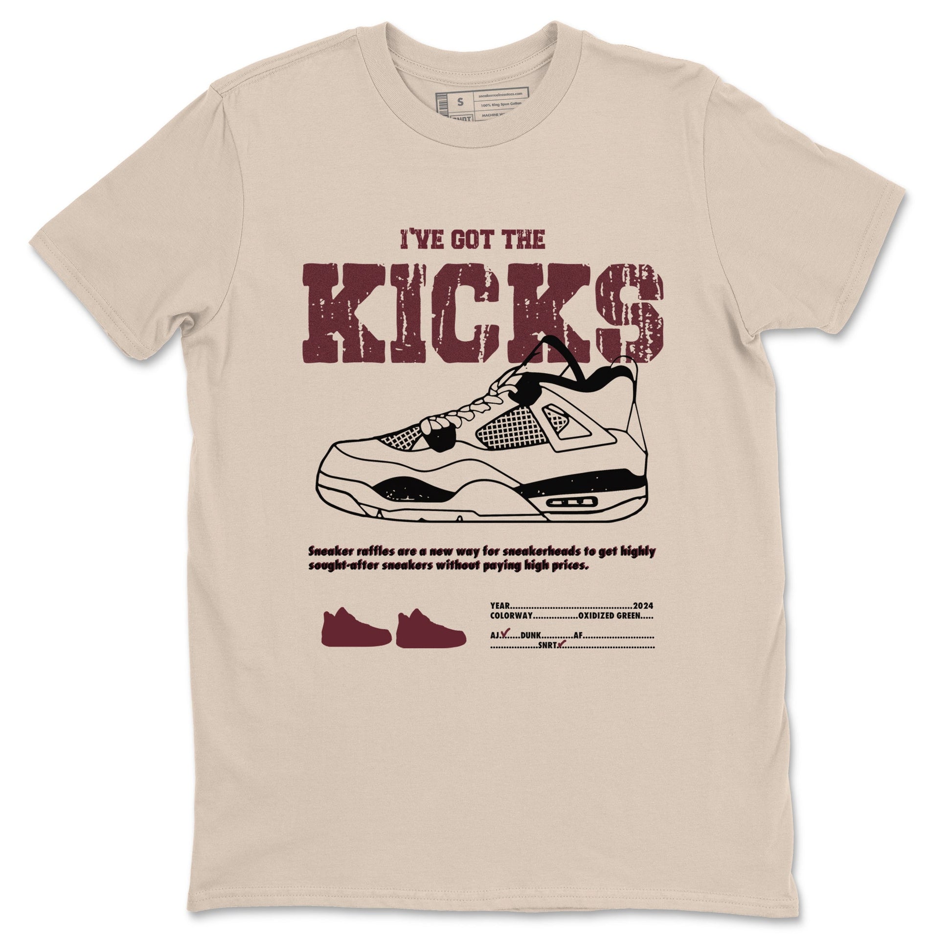 4s A Ma Maniere x Fossil Stone shirts to match jordans I've Got The Kicks sneaker match tees 4s A Ma Maniere x Fossil Stone match shoes to clothes SNRT Sneaker Tees unisex cotton Sand 2 shirts