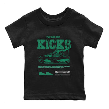 4s Oxidized Green shirts to match jordans I've Got The Kicks sneaker match tees Air Jordan 4 Oxidized Green SNRT Sneaker Tees streetwear brand Baby and Youth Black 2 cotton tee