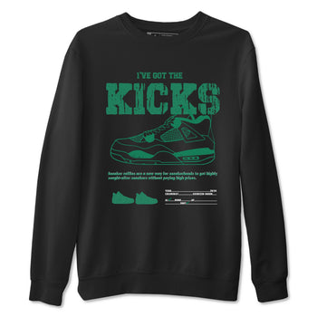 4s Oxidized Green shirts to match jordans I've Got The Kicks sneaker match tees Air Jordan 4 Oxidized Green SNRT Sneaker Tees streetwear brand Black 2 unisex cotton tee
