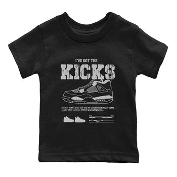 4s Wet Cement shirts to match jordans I've Got The Kicks sneaker match tees Air Jordan 4 SE Wet Cement SNRT Sneaker Release Tees Youth Baby Black 2 crew neck shirts