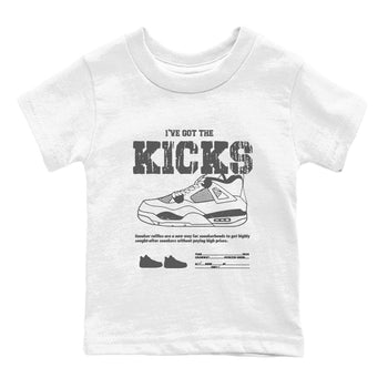 4s Wet Cement shirts to match jordans I've Got The Kicks sneaker match tees Air Jordan 4 SE Wet Cement SNRT Sneaker Release Tees Youth Baby White 2 crew neck shirts