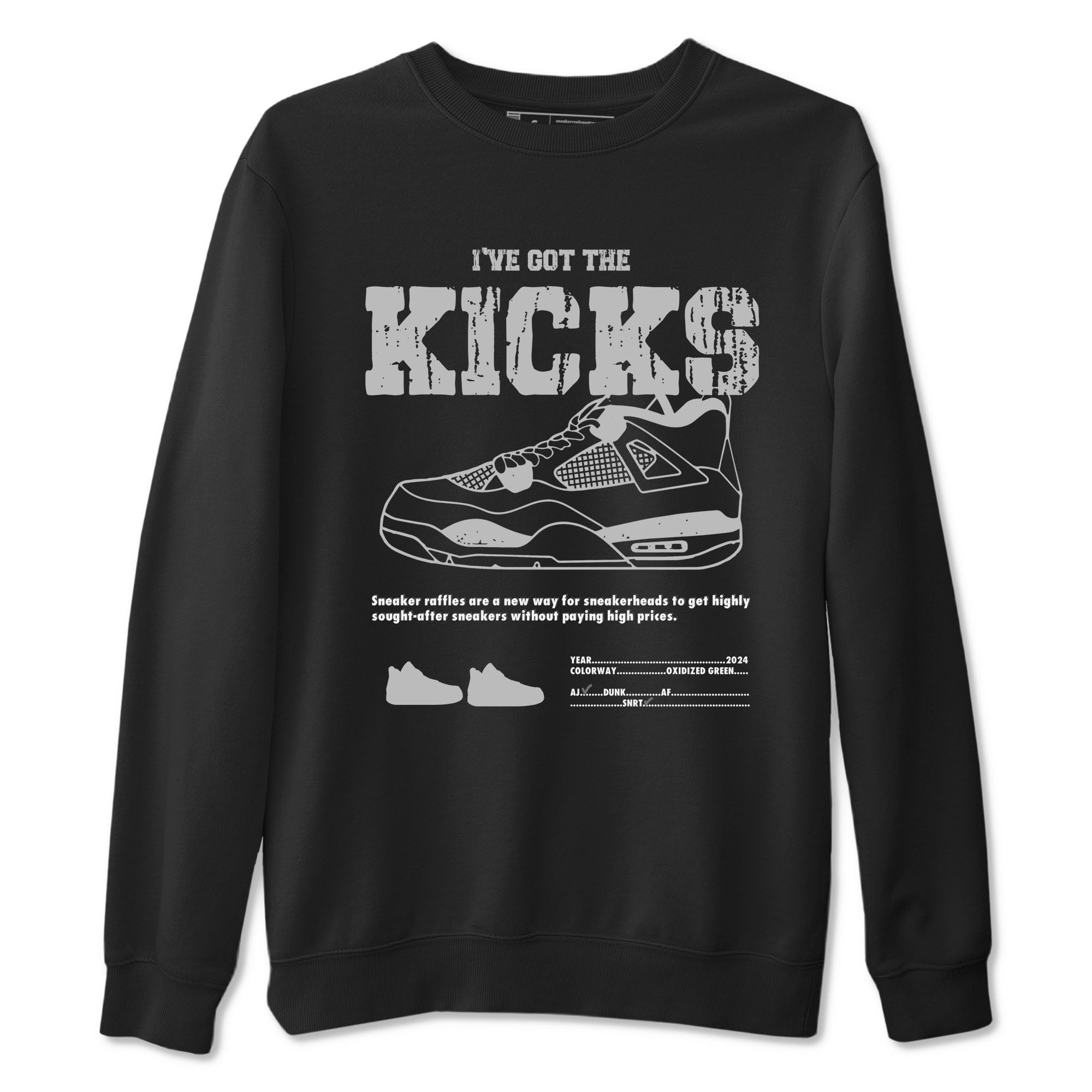4s Wet Cement shirts to match jordans I've Got The Kicks sneaker match tees Air Jordan 4 SE Wet Cement SNRT Sneaker Release Tees unisex cotton Black 2 crew neck shirts