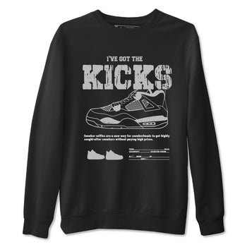 4s Wet Cement shirts to match jordans I've Got The Kicks sneaker match tees Air Jordan 4 SE Wet Cement SNRT Sneaker Release Tees unisex cotton Black 2 crew neck shirts