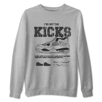 4s Wet Cement shirts to match jordans I've Got The Kicks sneaker match tees Air Jordan 4 SE Wet Cement SNRT Sneaker Release Tees unisex cotton Heather Grey 2 crew neck shirts