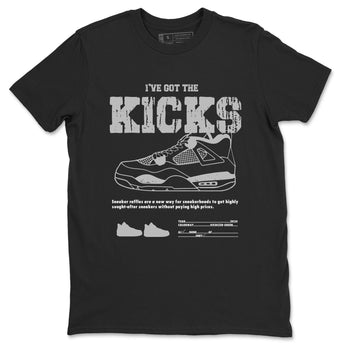 4s Wet Cement shirts to match jordans I've Got The Kicks sneaker match tees Air Jordan 4 SE Wet Cement SNRT Sneaker Release Tees unisex cotton Black 2 crew neck shirts