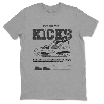 4s Wet Cement shirts to match jordans I've Got The Kicks sneaker match tees Air Jordan 4 SE Wet Cement SNRT Sneaker Release Tees unisex cotton Heather Grey 2 crew neck shirts