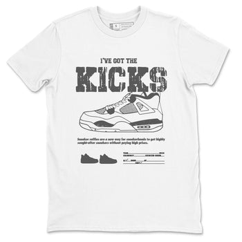 4s Wet Cement shirts to match jordans I've Got The Kicks sneaker match tees Air Jordan 4 SE Wet Cement SNRT Sneaker Release Tees unisex cotton White 2 crew neck shirts