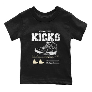 5s White Black shirts to match jordans I've Got The Kicks sneaker match tees Air Jordan 5 Retro White Black match shoes to clothes SNRT Sneaker Tees Youth Baby Black 2 tee