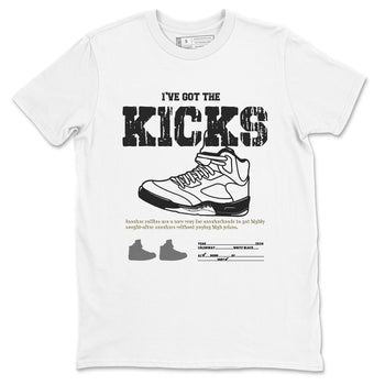 5s White Black shirts to match jordans I've Got The Kicks sneaker match tees Air Jordan 5 Retro White Black match shoes to clothes SNRT Sneaker Tees unisex cotton White 2 shirts