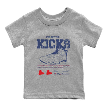 6s Olympic shirts to match jordans I've Got The Kicks sneaker match tees Air Jordan 6 Olympic SNRT Sneaker Tees streetwear brand Baby and Youth Heather Grey 2 cotton tee