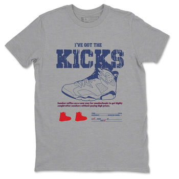 6s Olympic shirts to match jordans I've Got The Kicks sneaker match tees Air Jordan 6 Olympic SNRT Sneaker Tees streetwear brand Heather Grey 2 unisex cotton tee