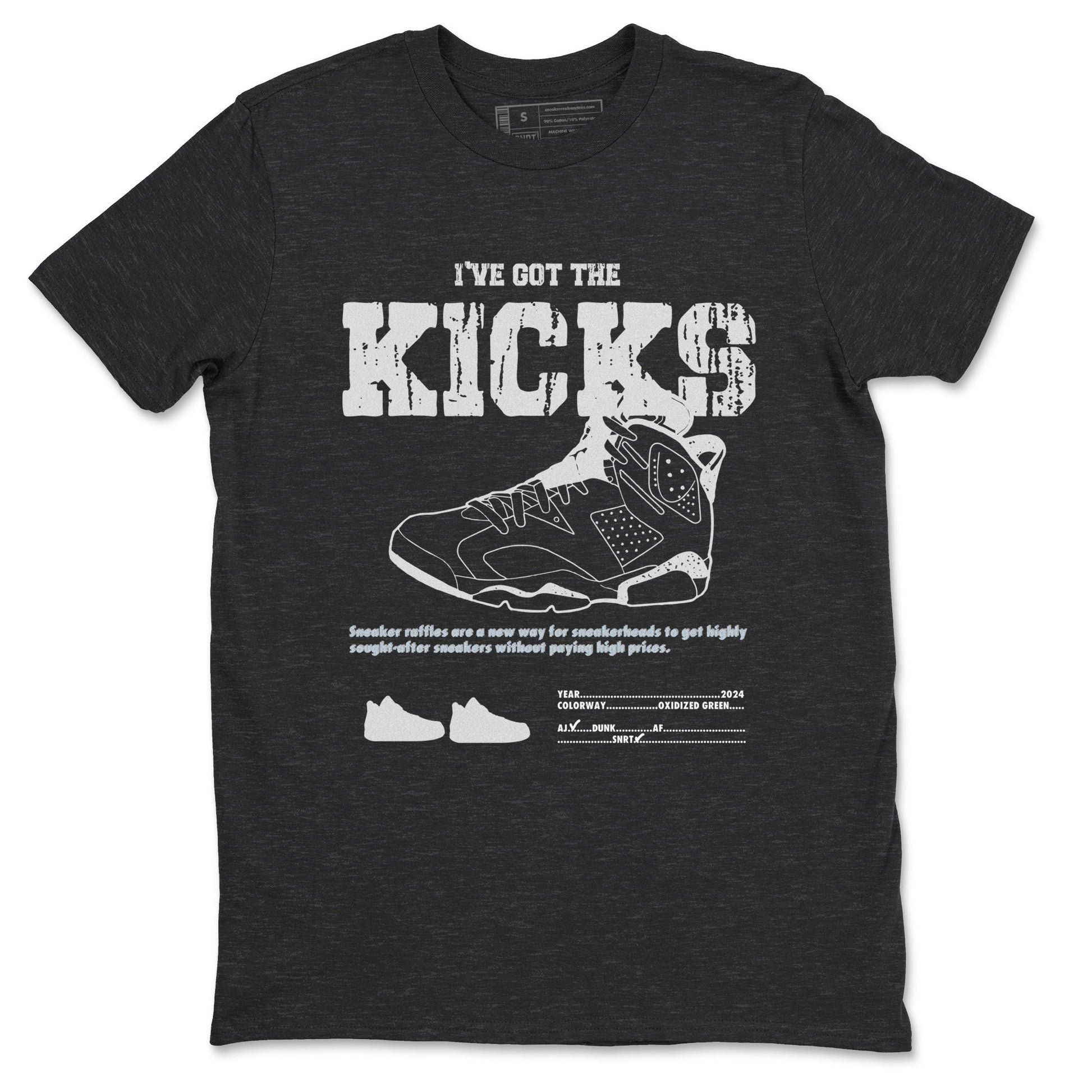 AJ6 White Black shirts to match jordans I've Got The Kicks sneaker match tees Air Jordan 6 White Black SNRT Sneaker Tees streetwear brand Charcoal Heather 2 unisex cotton tee