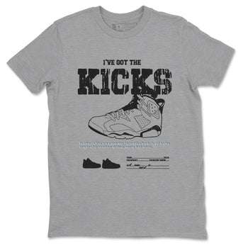 AJ6 White Black shirts to match jordans I've Got The Kicks sneaker match tees Air Jordan 6 White Black SNRT Sneaker Tees streetwear brand Heather Grey 2 unisex cotton tee