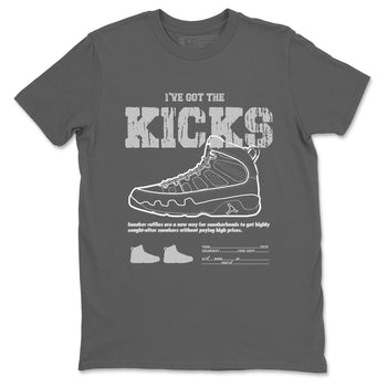 9s Cool Grey shirts to match jordans I've The Got The Kicks sneaker match tees Air Jordan 9 Retro Cool Grey match shoes to clothes SNRT Sneaker Tees unisex cotton Cool Grey 2 shirts