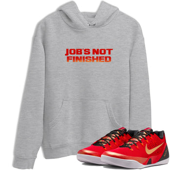 Best Christmas gifts for sneakerheads  – Sneaker Tees To Match Nike KB 9 China Sneakers – Job's Not Finished Graphic Tee Heather Grey 1