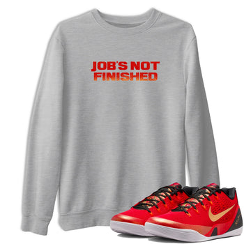 Best Christmas gifts for sneakerheads  – Sneaker Tees To Match Nike KB 9 China Sneakers – Job's Not Finished Graphic Tee Heather Grey 1