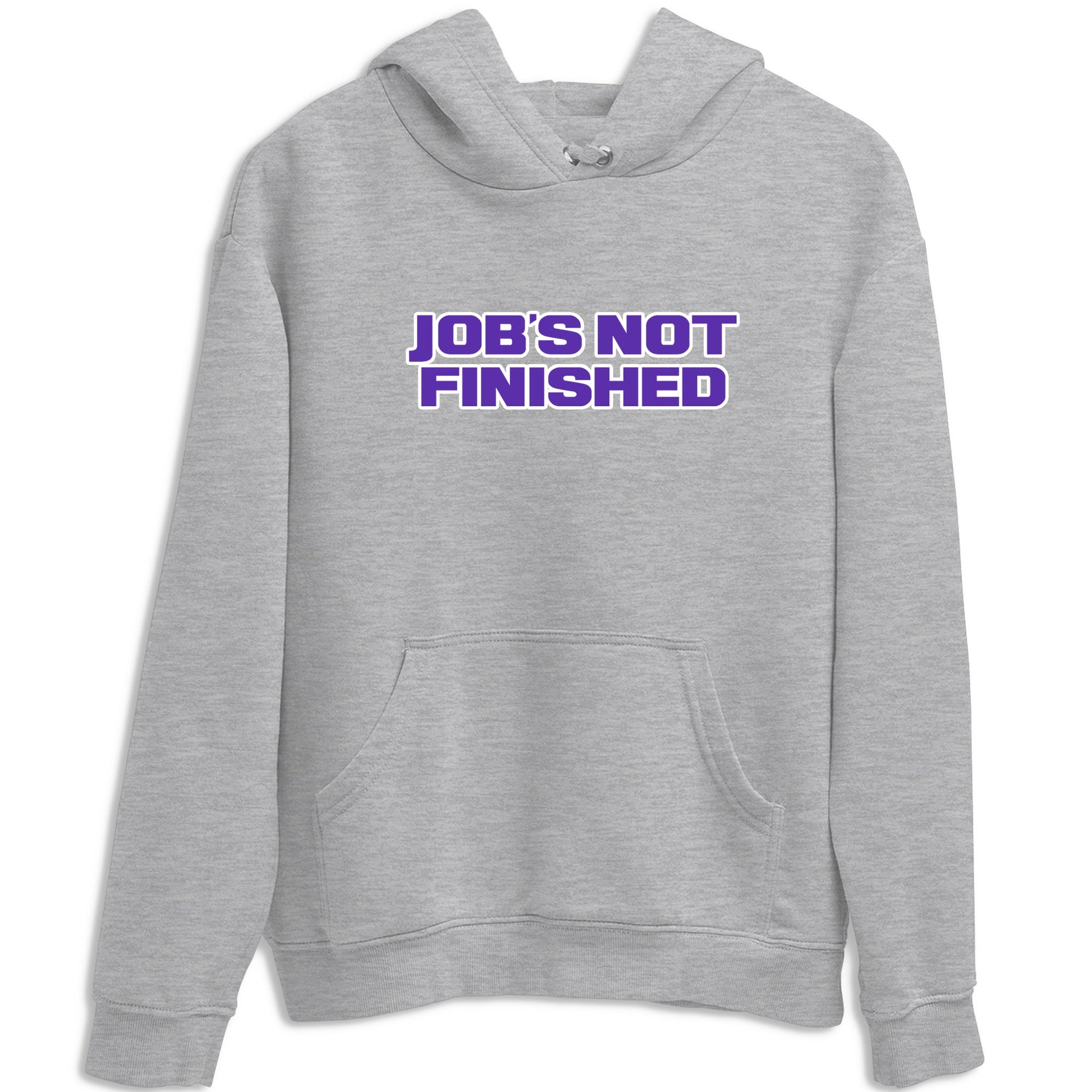 Sneaker Threads – Sneaker Tees To Match Nike KB 9 Hyper Grape – Job's Not Finished Graphic Tee Heather Grey 2. Perfect for Jordan releases 2025 colorways. Perfect for purple basketball sneaker releases and legacy-inspired colorways for 2025 hoopers.