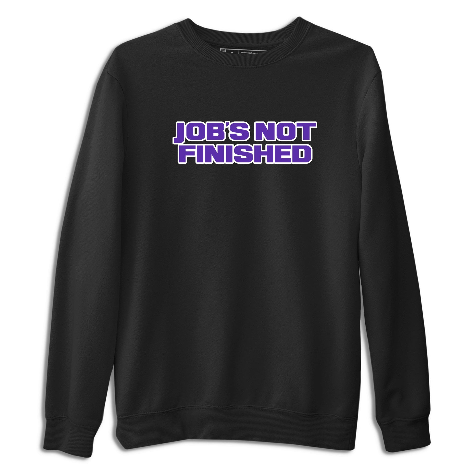 Sneaker Threads – Sneaker Tees To Match Nike KB 9 Hyper Grape – Job's Not Finished Graphic Tee Black 2. Perfect for Jordan releases 2025 colorways. Perfect for purple basketball sneaker releases and legacy-inspired colorways for 2025 hoopers.